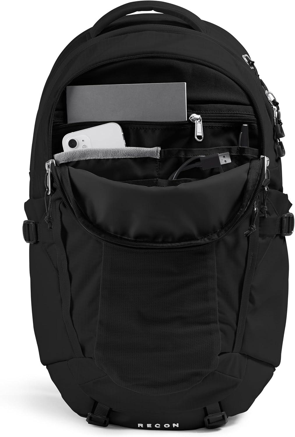 imageThe North Face Womens Recon Everyday Laptop Backpack Commuter Travel Bag with 16quot Laptop Sleeve WaterRepellent Finish WomenSpecific Fit Blue Eclipse Light HeatherBlue Eclipse One SizeTnf BlackTnf Blacknpf