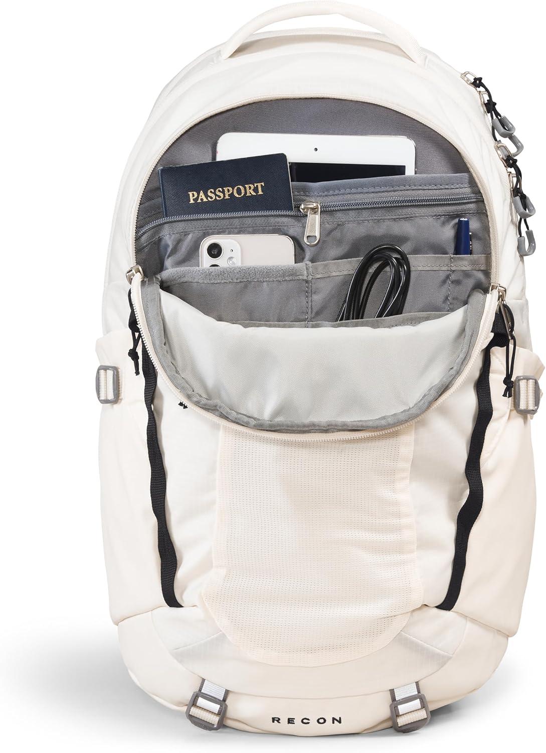imageThe North Face Womens Recon Everyday Laptop Backpack Commuter Travel Bag with 16quot Laptop Sleeve WaterRepellent Finish WomenSpecific Fit Blue Eclipse Light HeatherBlue Eclipse One SizeGardenia WhiteTnf Blacknpf