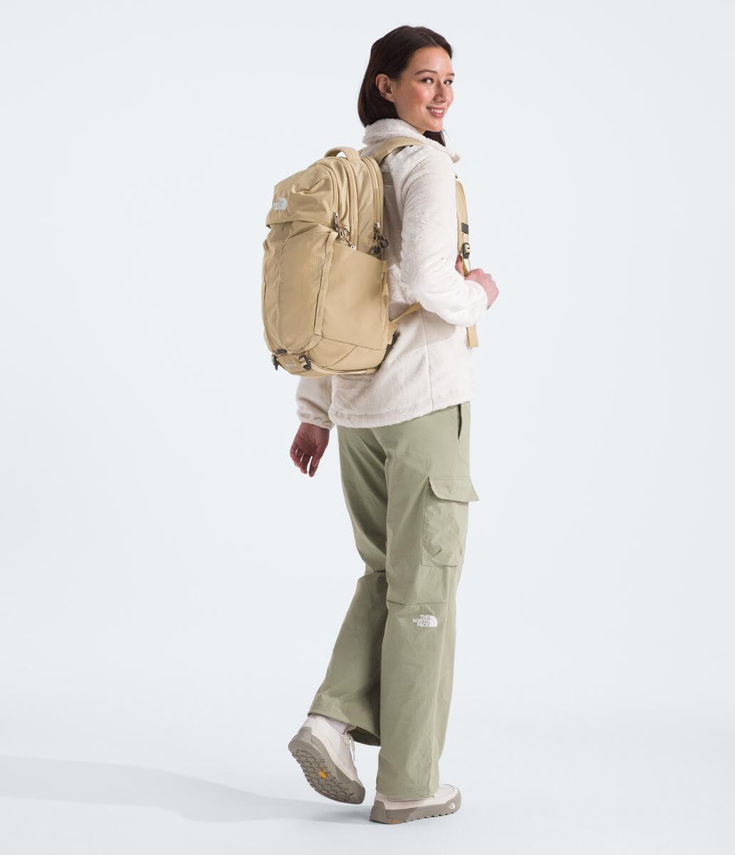 imageThe North Face Womens Surge Commuter Laptop Backpack Everyday Travel Bag with 16quot Laptop Sleeve WaterRepellent Finish WomenSpecific Fit TNF BlackTNF BlackNPF One SizeKhaki Stone