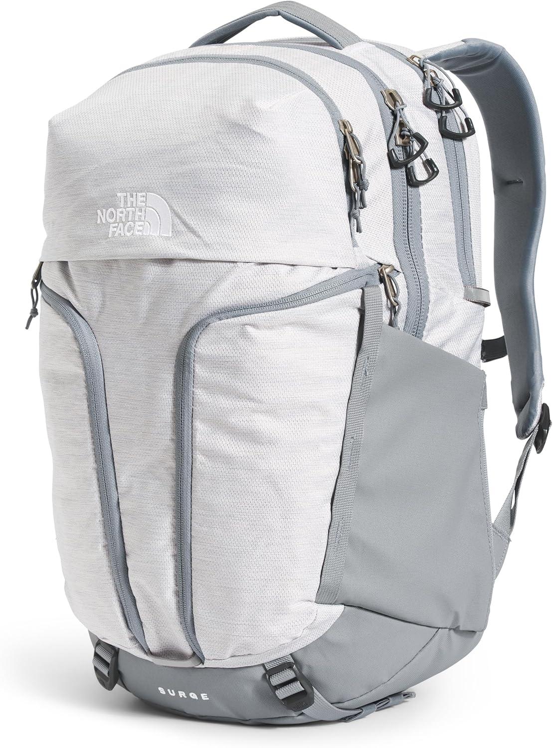imageThe North Face Womens Surge Commuter Laptop Backpack Everyday Travel Bag with 16quot Laptop Sleeve WaterRepellent Finish WomenSpecific Fit TNF BlackTNF BlackNPF One SizeTnf White Metallic MlangeMid Greynpf