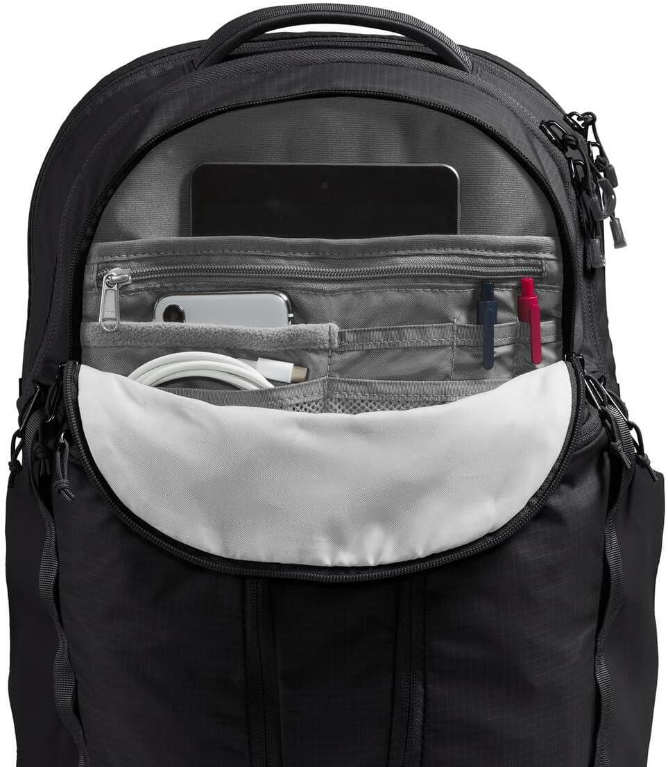 imageThe North Face Womens Surge Commuter Laptop Backpack Everyday Travel Bag with 16quot Laptop Sleeve WaterRepellent Finish WomenSpecific Fit TNF BlackTNF BlackNPF One SizeTnf BlackTnf Blacknpf