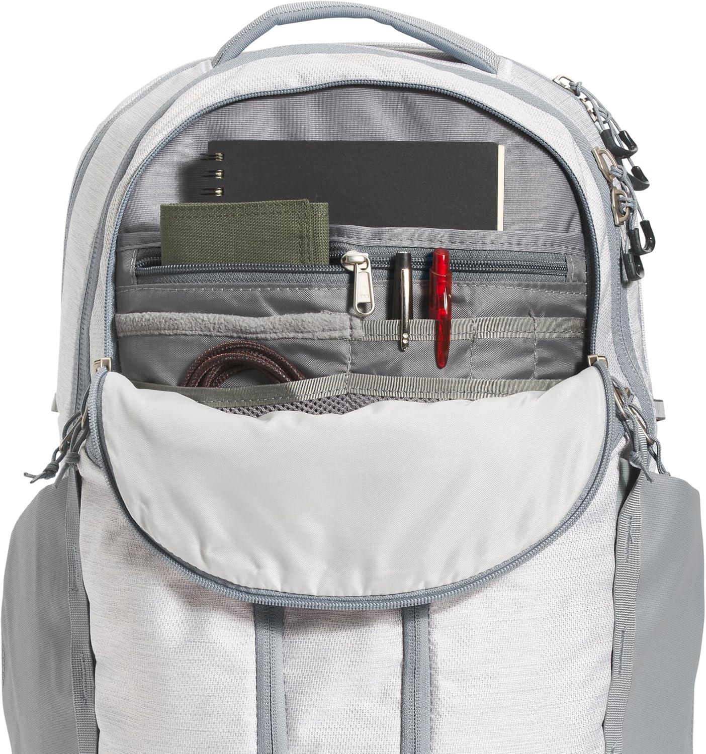 imageThe North Face Womens Surge Commuter Laptop Backpack Everyday Travel Bag with 16quot Laptop Sleeve WaterRepellent Finish WomenSpecific Fit TNF BlackTNF BlackNPF One SizeTnf White Metallic MlangeMid Greynpf