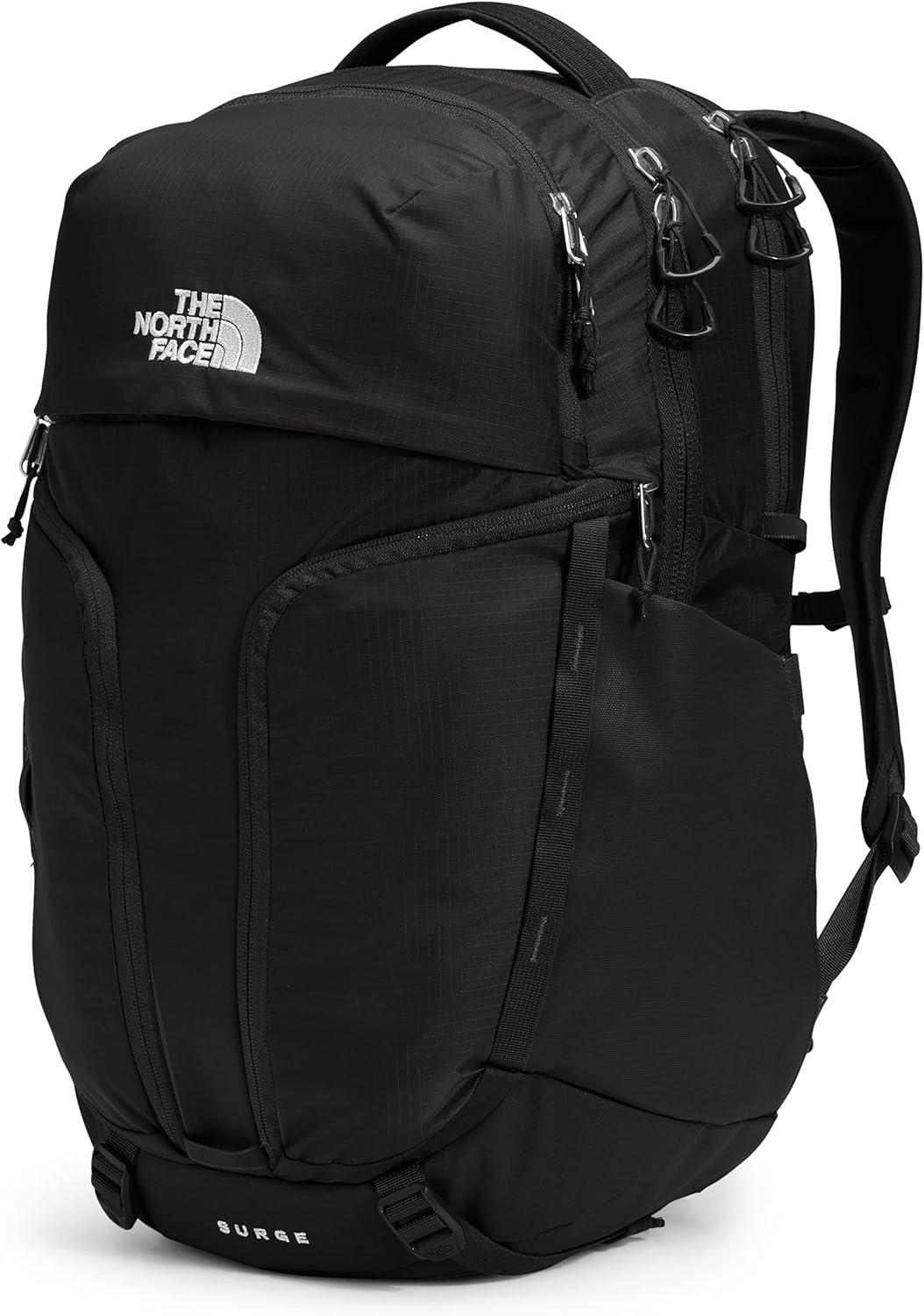 imageThe North Face Womens Surge Commuter Laptop Backpack Everyday Travel Bag with 16quot Laptop Sleeve WaterRepellent Finish WomenSpecific Fit TNF BlackTNF BlackNPF One SizeTnf BlackTnf Black