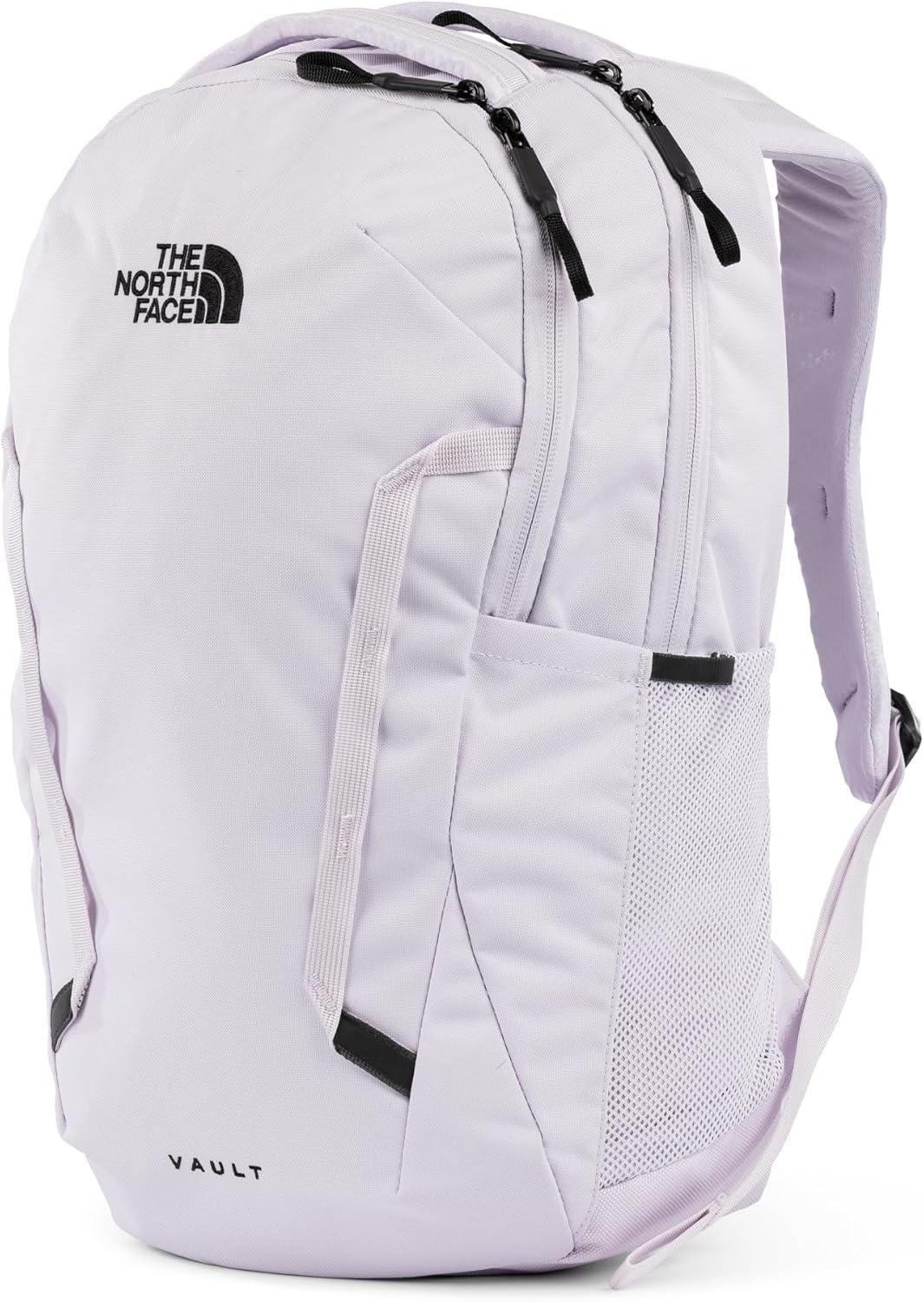 imageThe North Face Womens Vault Everyday Laptop Backpack Commuter Travel Bag with WaterRepellent Finish Spacious Main Compartment Slate MossWhite Dune One SizeLavendaer Fog