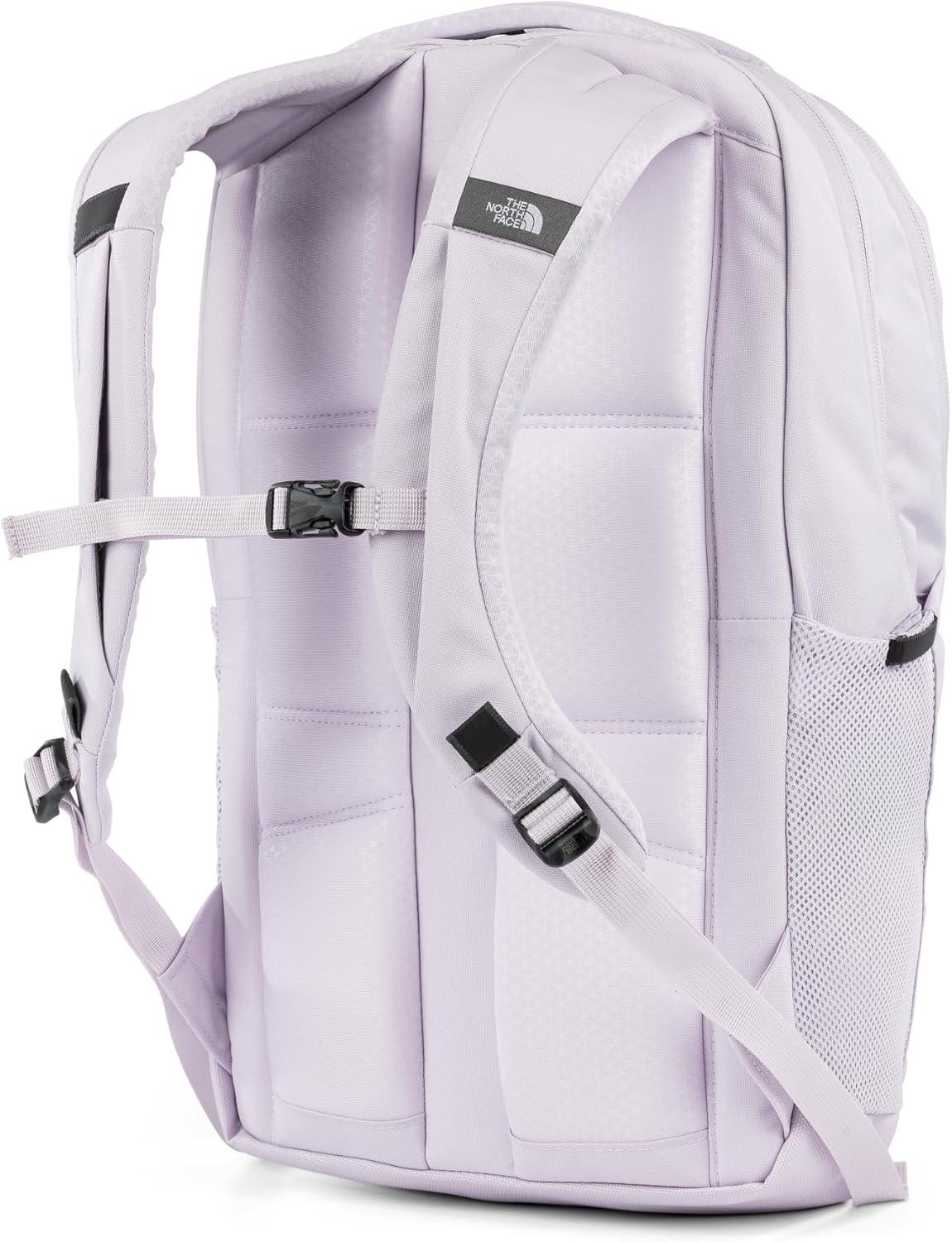 imageThe North Face Womens Vault Everyday Laptop Backpack Commuter Travel Bag with WaterRepellent Finish Spacious Main Compartment Slate MossWhite Dune One SizeLavendaer Fog