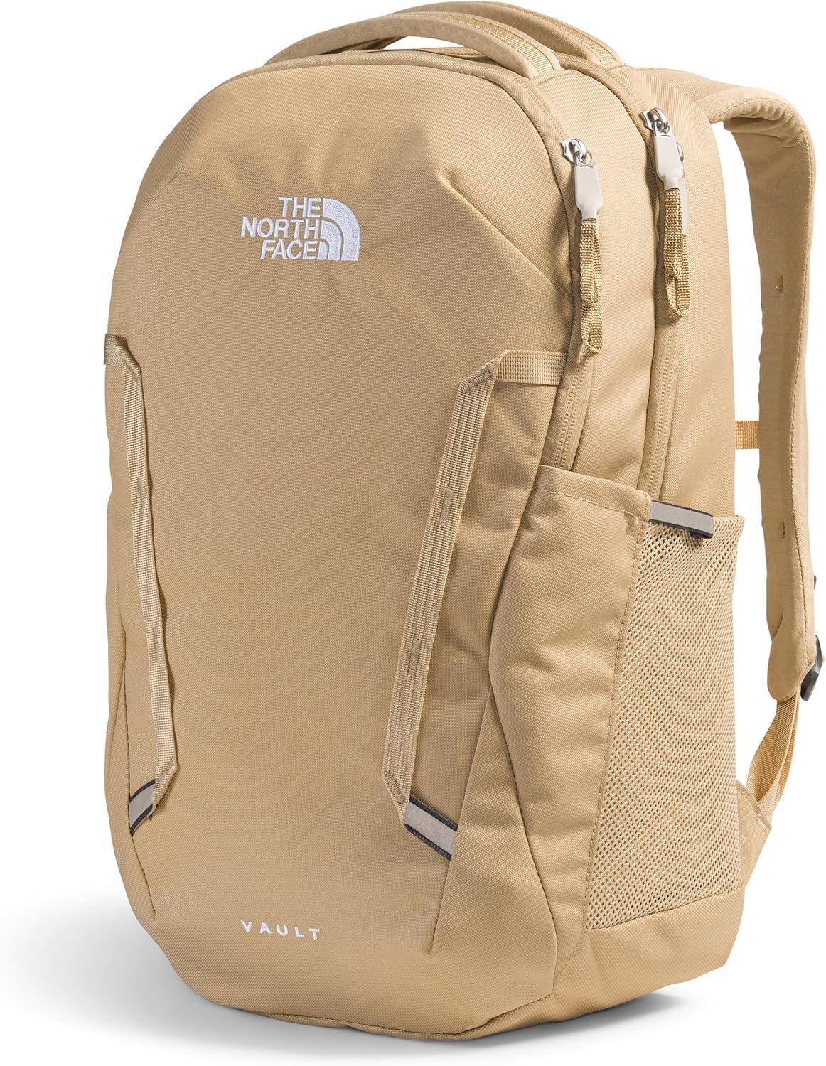imageThe North Face Womens Vault Everyday Laptop Backpack Commuter Travel Bag with WaterRepellent Finish Spacious Main Compartment Slate MossWhite Dune One SizeKhaki Stone