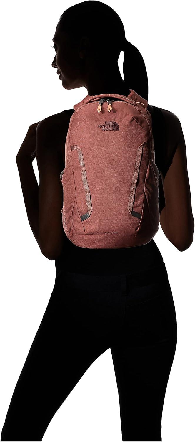 imageThe North Face Womens Vault Everyday Laptop Backpack Commuter Travel Bag with WaterRepellent Finish Spacious Main Compartment Slate MossWhite Dune One SizeMarron PurplePink Clay
