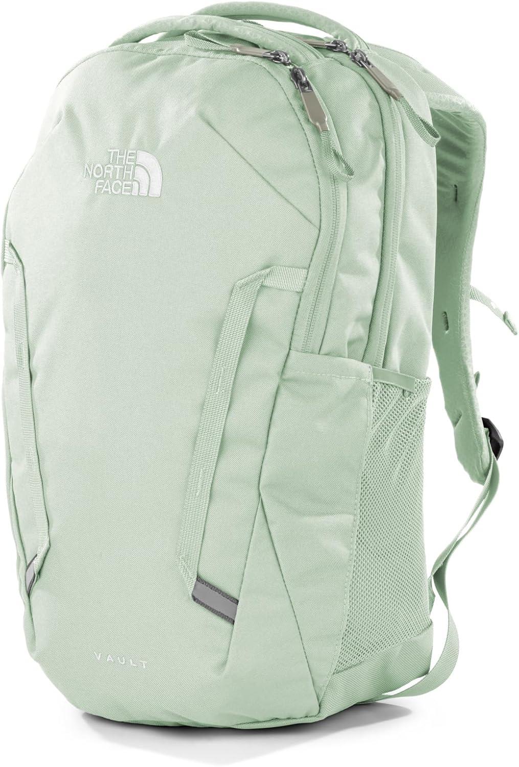 imageThe North Face Womens Vault Everyday Laptop Backpack Commuter Travel Bag with WaterRepellent Finish Spacious Main Compartment Slate MossWhite Dune One SizeMisty Sage