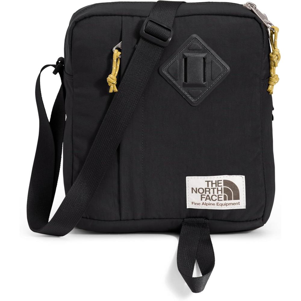 imageTHE NORTH FACE Berkeley Crossbody Bag Adjustable Strap Waterrepellent Finish Internal Divider ampamp External PocketTnf BlackMineral Goldnpf