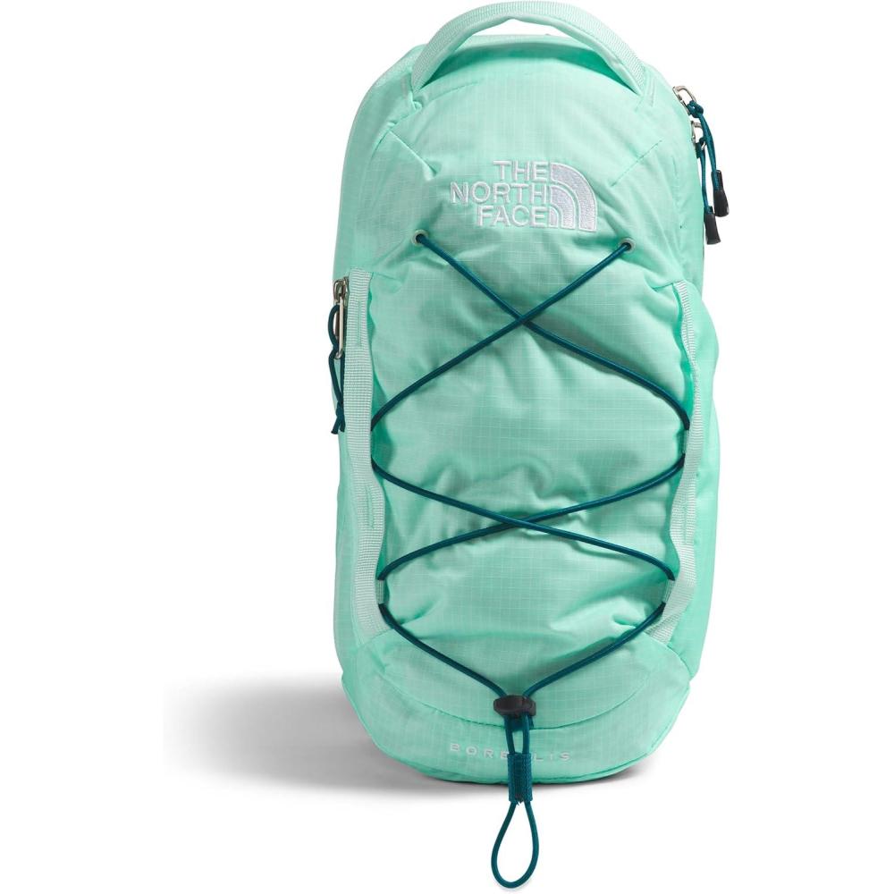 imageTHE NORTH FACE Borealis SIing Bag  Crossbody Adjustable Strap Water Repellent Finish Multiple Compartments Tablet SleeveCrater AquaBlue Moss