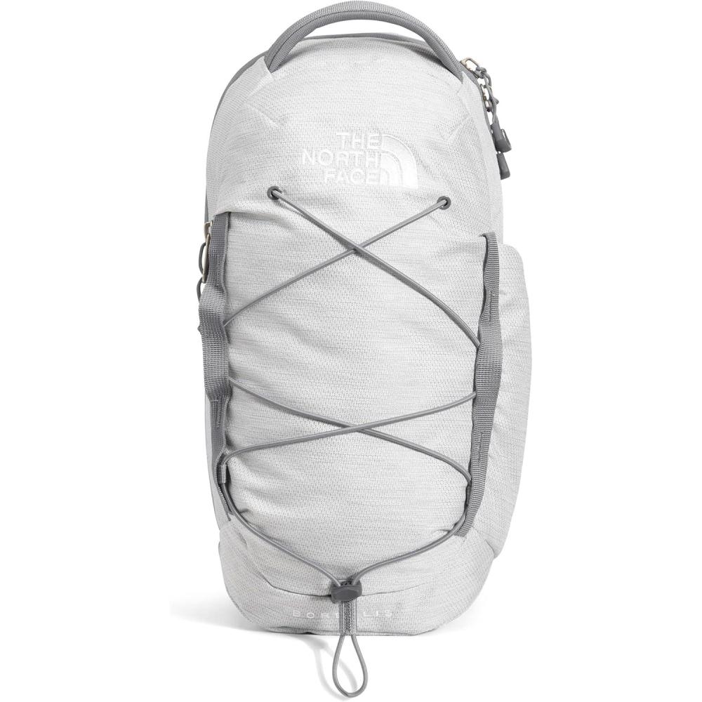 imageTHE NORTH FACE Borealis SIing Bag Crossbody Adjustable Strap Water Repellent Finish Multiple Compartments Tablet SleeveTnf White Metallic MlangeMid Grey