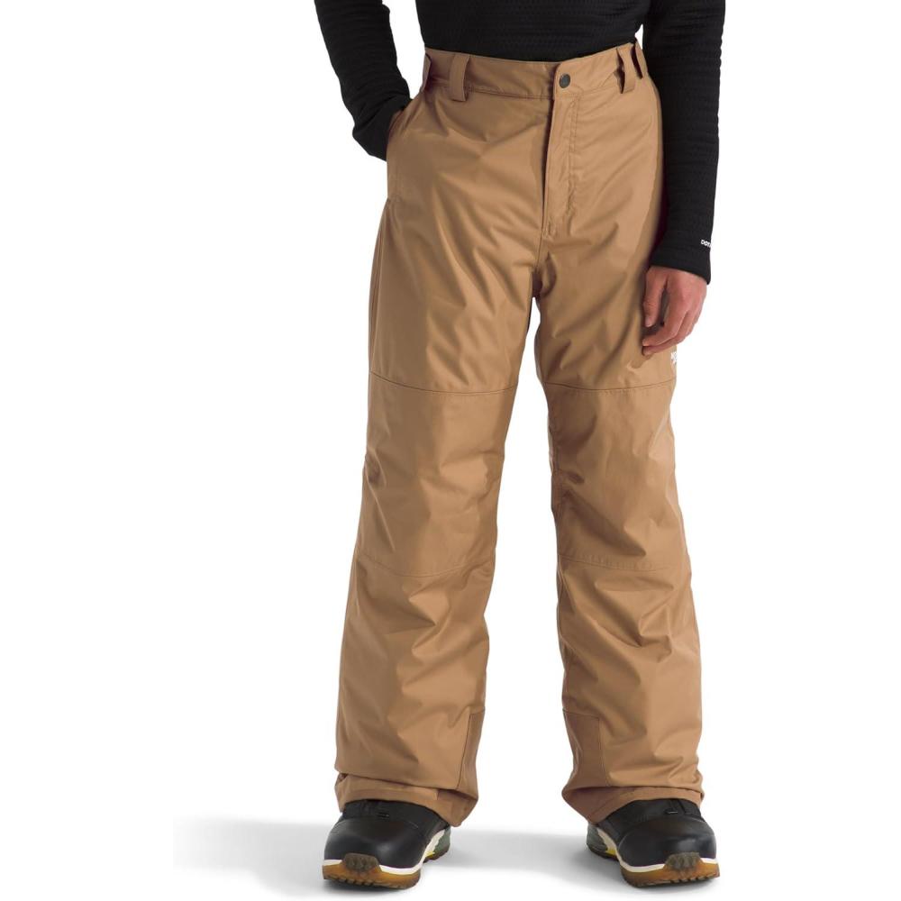 imageTHE NORTH FACE Boys Freedom Insulated Pant Waterproof for Ski ampamp Snowboard Gaiters Adjustable Waist Zip PocketsUtility Brown