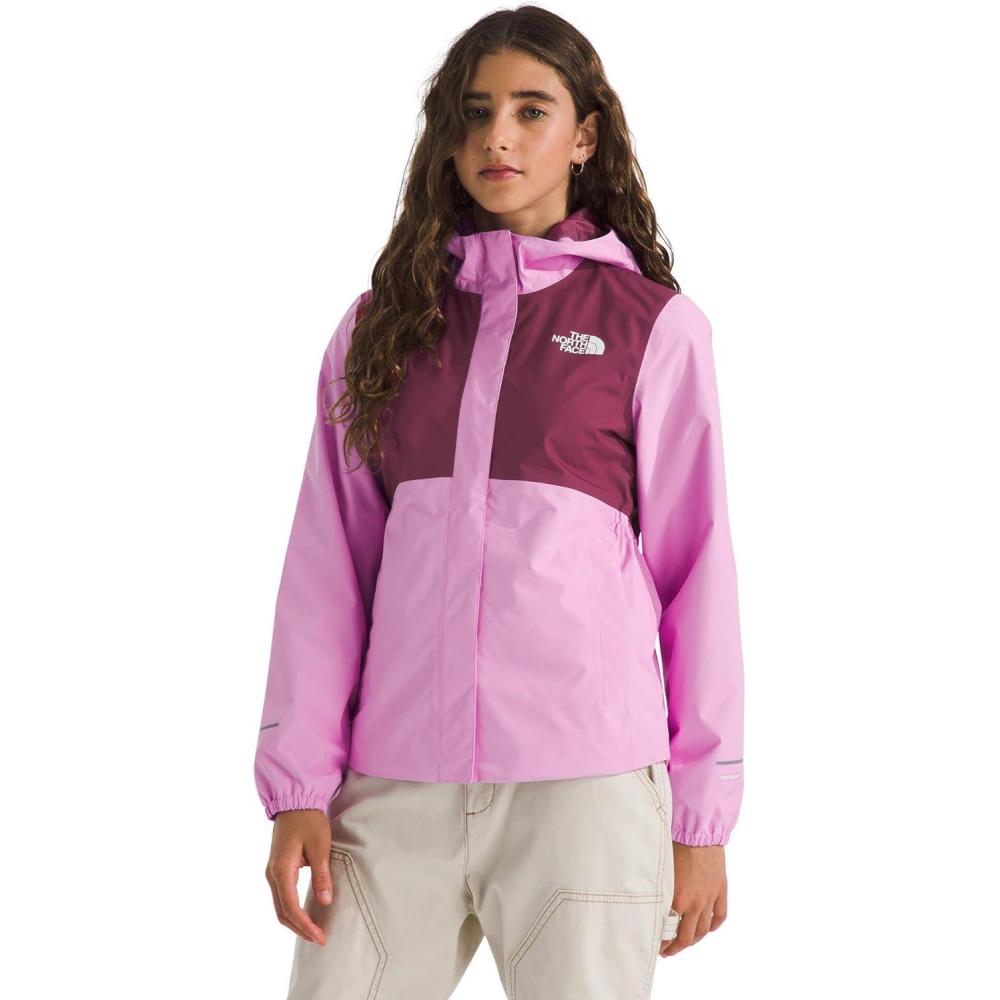 imageTHE NORTH FACE Girls Antora Rain Jacket  Waterproof Breathable 3piece Hood Secure Zip Hand PocketCyber Pink
