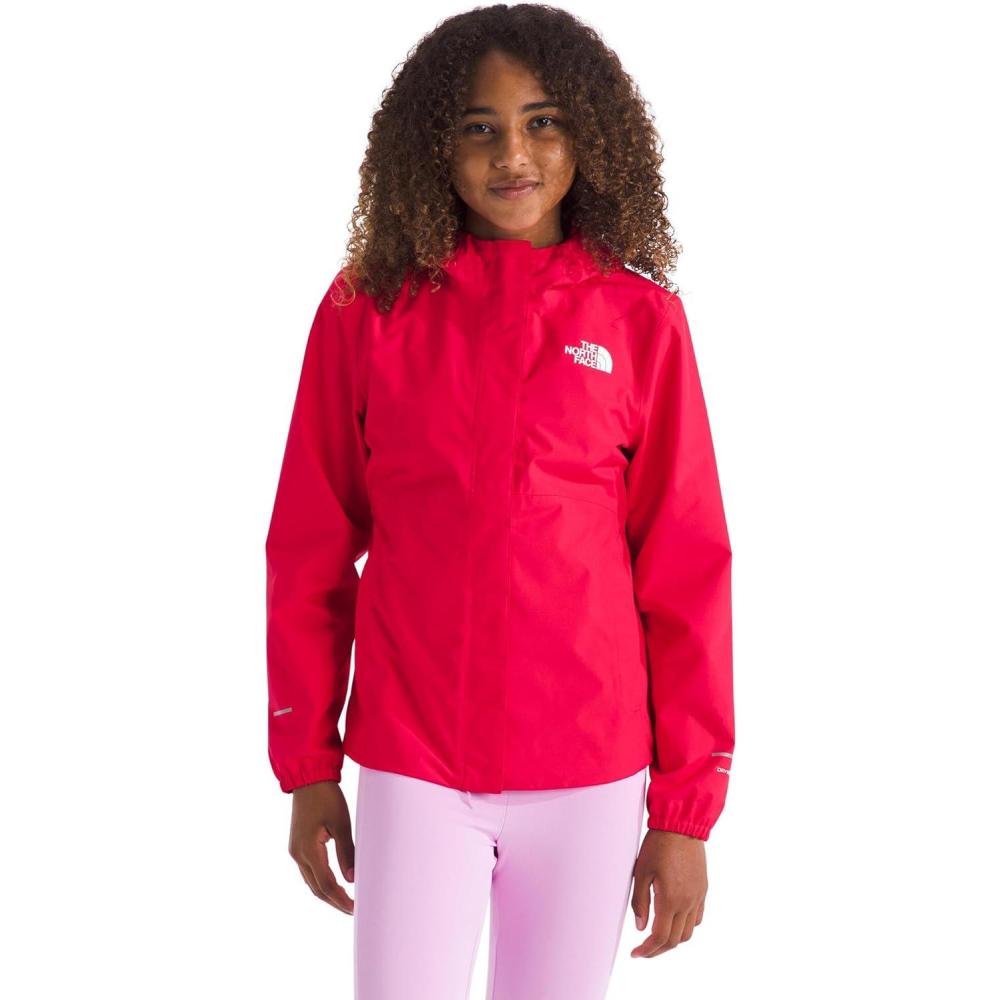 imageTHE NORTH FACE Girls Antora Rain Jacket Waterproof Breathable 3piece Hood Secure Zip Hand PocketHibiscus