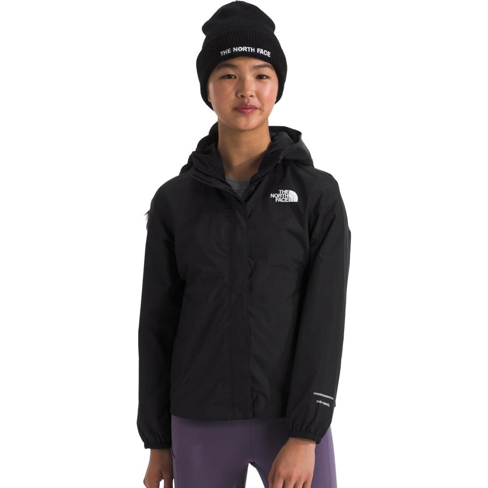imageTHE NORTH FACE Girls Antora Rain Jacket Waterproof Breathable 3piece Hood Secure Zip Hand PocketTnf Black