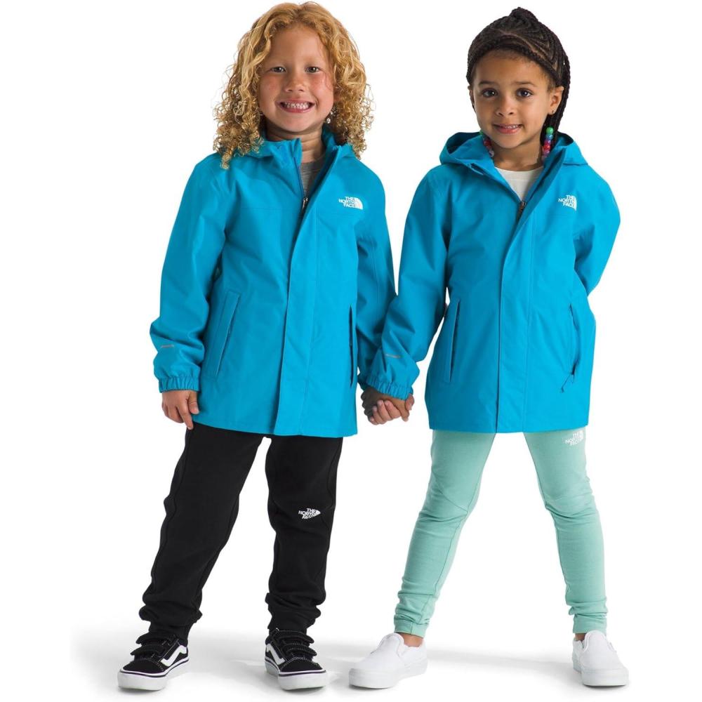 imageTHE NORTH FACE Kids Antora Rain Jacket Waterproof Breathable 3piece Hood Secure Zip Hand PocketMeridian Blue