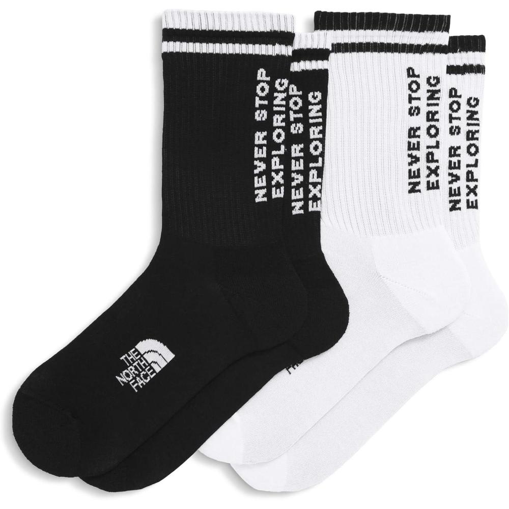imageTHE NORTH FACE Unisex Everyday Nse Crew SockTnf BlackTnf White