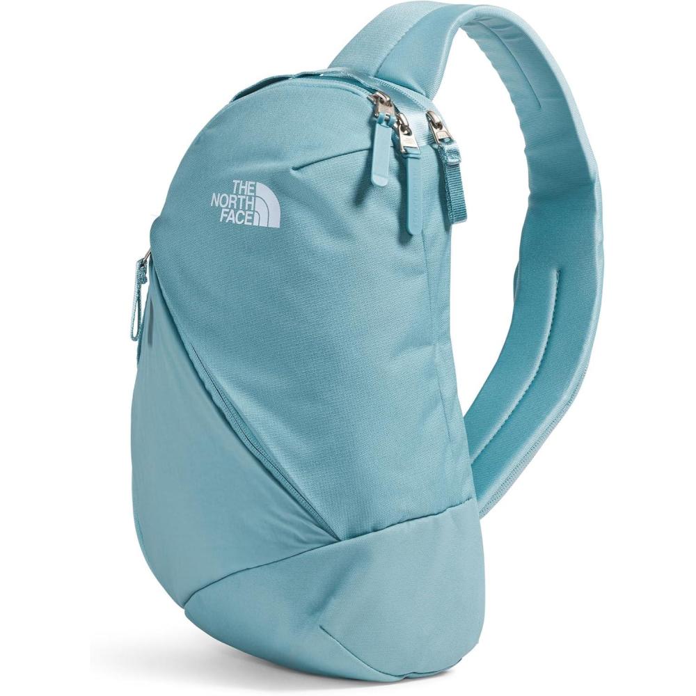 imageTHE NORTH FACE Womens Isabella SIing Slim Carry Crossbody Bag With Large Main Compartment Water RepellentBlue Eclipse Light HeatherTnf White