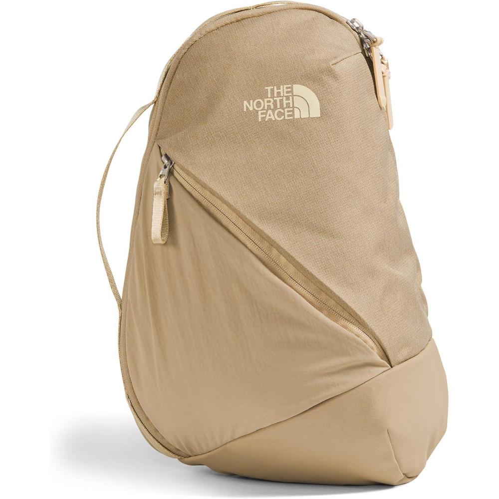 imageTHE NORTH FACE Womens Isabella SIing Slim Carry Crossbody Bag With Large Main Compartment Water RepellentKhaki Stone Dark HeatherKhaki Stone