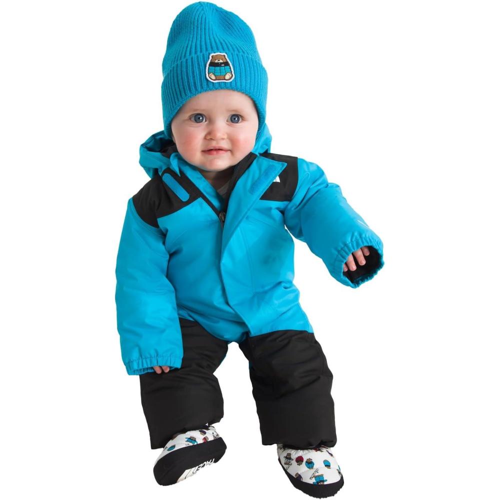 imageTHE NORTH FACE unisex baby Freedom Snowsuit Insulated Winter Snowsuit Water Repellent 3 Piece Hood With Rain Guard TunnelMeridian Blue