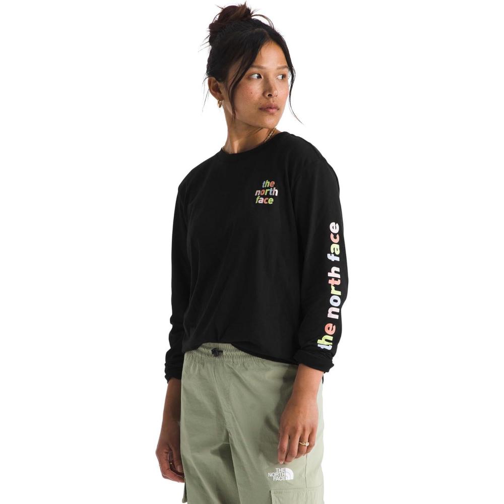 imageThe North FACE Womens Evolution Proud Long Sleeve Tee Cotton Shirt with a Logo GraphicTnf Black