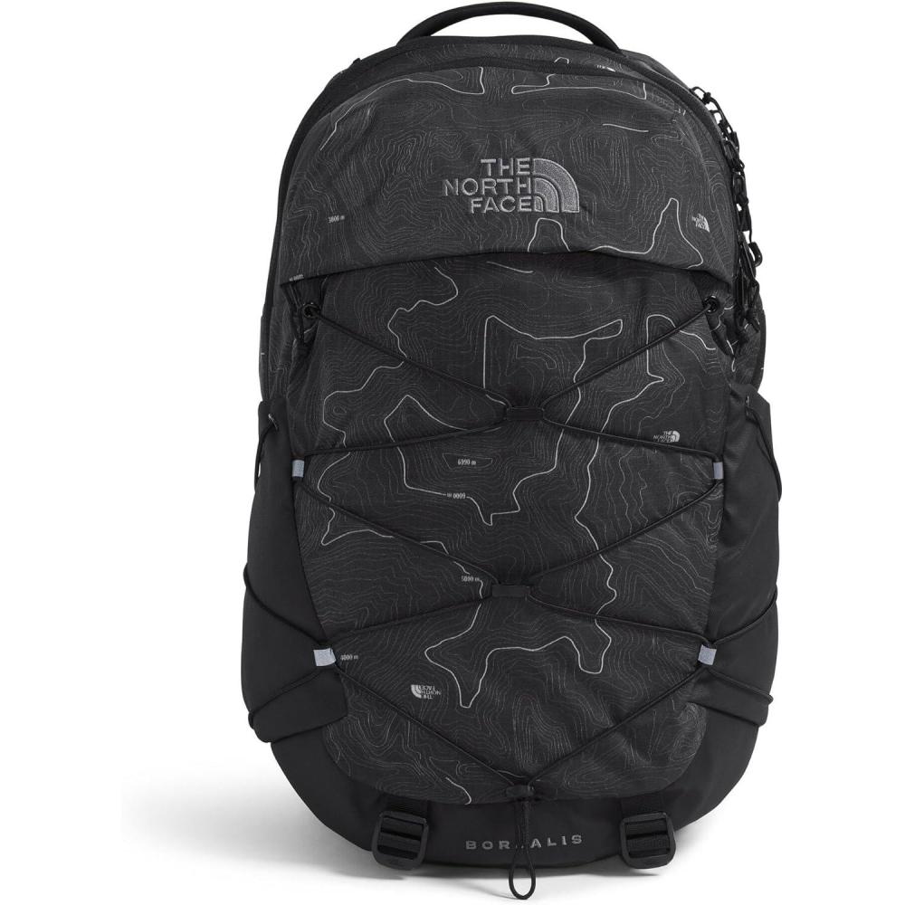 imageThe North Face Borealis Commuter Laptop Backpack Water Repellent Finish 16quot Laptop Sleeve Large Main Compartment for Everyday Carry GravelTNF BlackNPF One SizeTnf Black Topo PrintSmoked Pearl