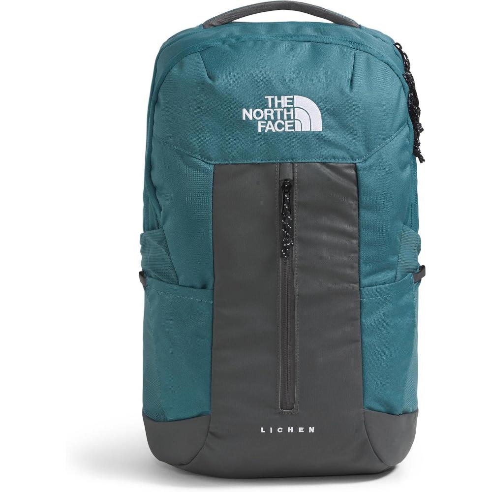 imageThe North Face Lichen Daypack Everyday Commuter Backpack 16quot Laptop Sleeve Water Bottle Pockets Center Front Vertical Zipper Pouch Mars Dust Dark HeatherMars Dust One SizeSpaceAnthracite Grey