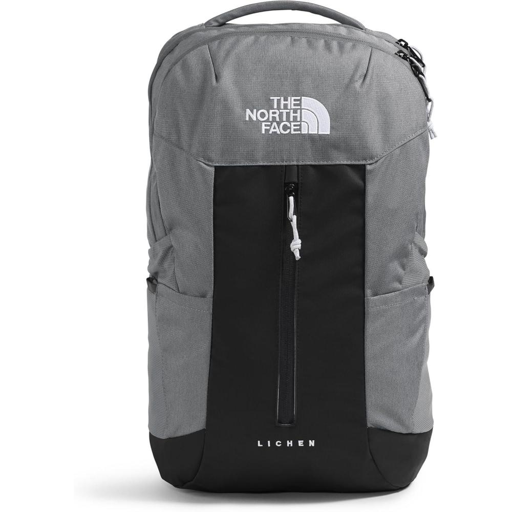 imageThe North Face Lichen Daypack Everyday Commuter Backpack 16quot Laptop Sleeve Water Bottle Pockets Center Front Vertical Zipper Pouch Mars Dust Dark HeatherMars Dust One SizeSmoked Pearl Dark HeatherTnf Black