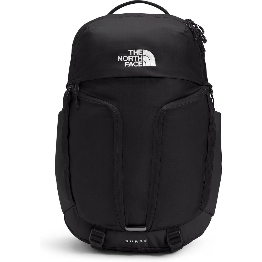 imageThe North Face Surge Commuter Laptop Backpack  Daypack with Water Repellent Finish 16quot Laptop Sleeve Reflective Details Meld Grey Dark HeatherTNF BlackNPF One SizeTnf BlackTnf Black