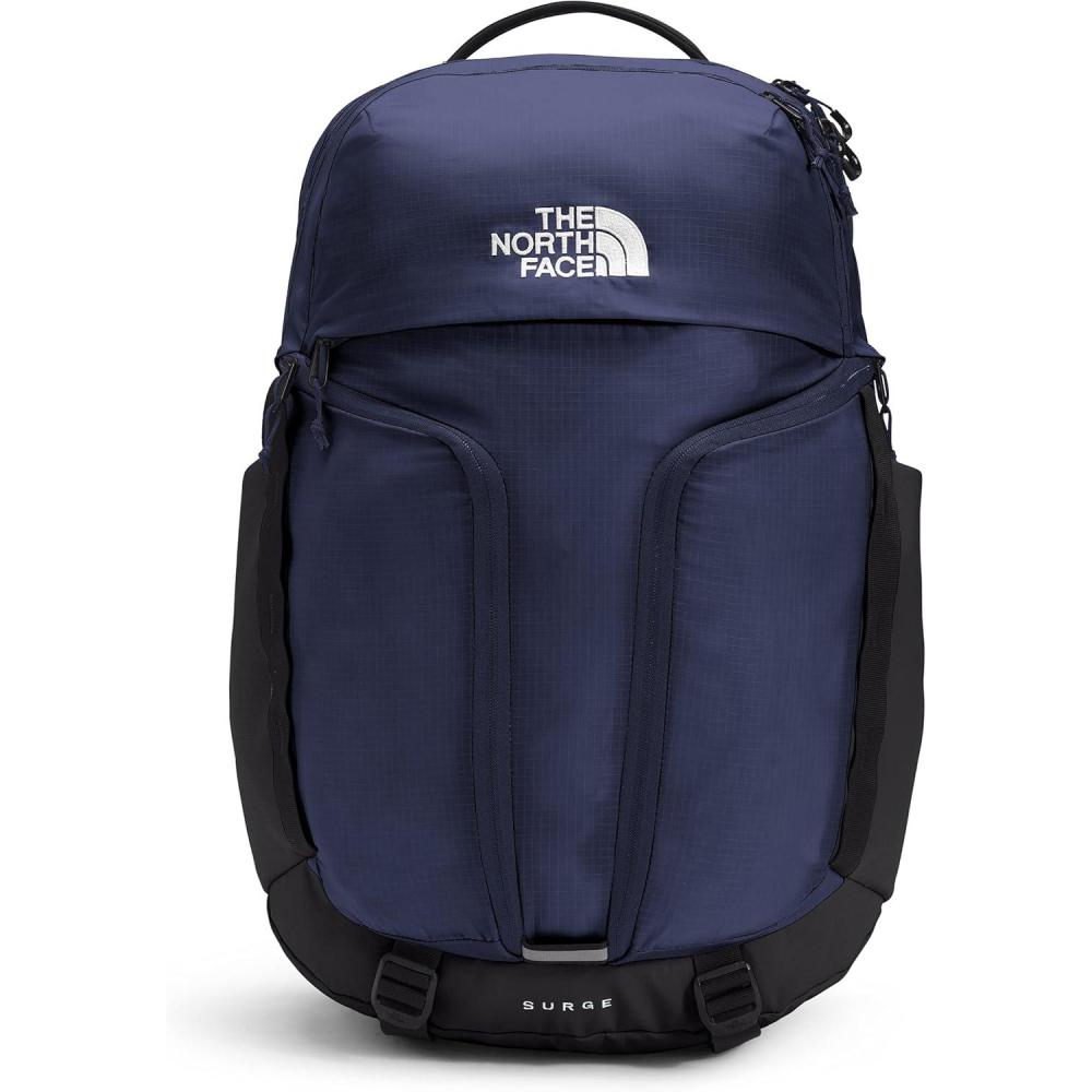 imageThe North Face Surge Commuter Laptop Backpack Daypack with Water Repellent Finish 16quot Laptop Sleeve Reflective Details Meld Grey Dark HeatherTNF BlackNPF One SizeTnf NavyTnf Black