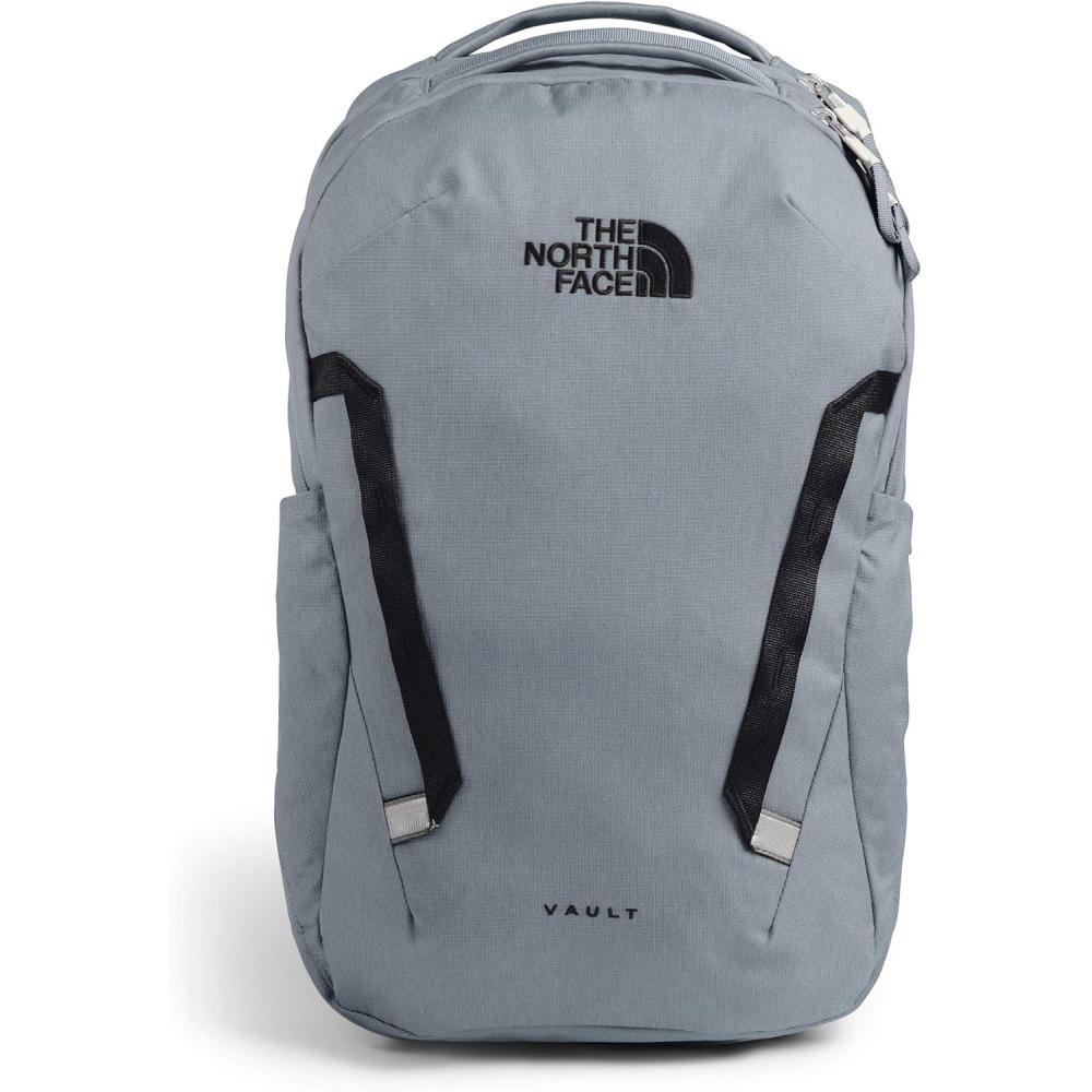 imageThe North Face Vault Everyday Laptop Backpack  Commuter Travel Bag with WaterRepellent Finish Spacious Main Compartment TNF BlackNPF One SizeMid Grey Dark HeatherTnf Black