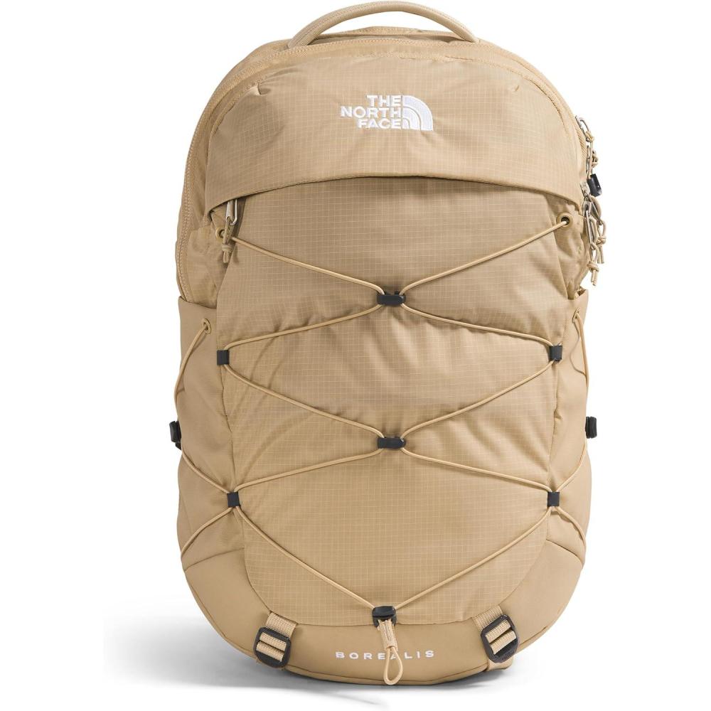 imageThe North Face Womens Borealis Commuter Laptop Backpack Everyday Travel Bag with 16quot Laptop Sleeve WomenSpecific Fit Reflective Details TNF BlackTNF WhiteNPF One SizeKhaki Stone