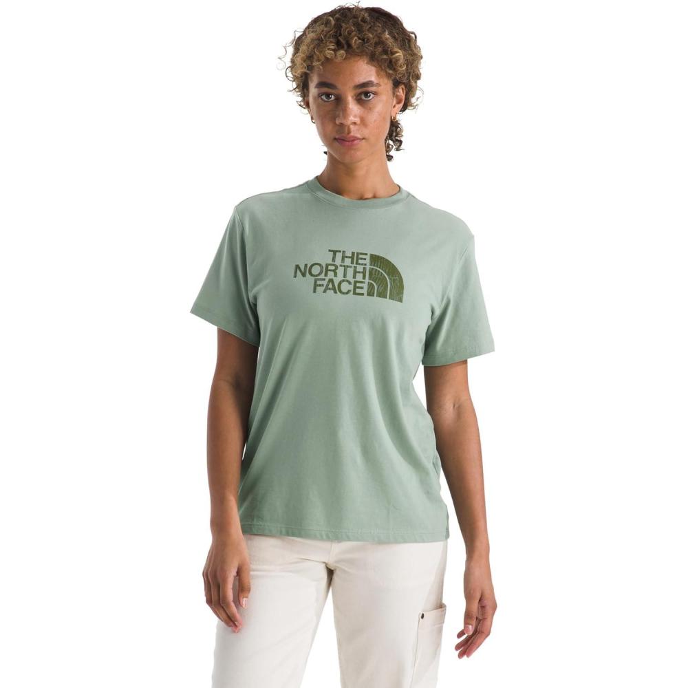 imageThe North Face Womens Evolution Regenerative Ink Half Dome ShortSleeve TeeSlate Moss