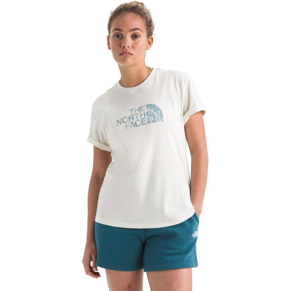 imageThe North Face Womens Evolution Regenerative Ink Half Dome ShortSleeve TeeWhite Dune