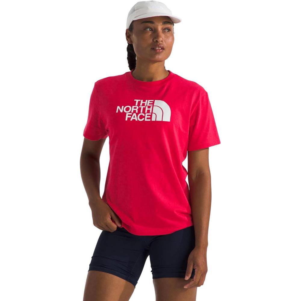 imageThe North Face Womens Evolution Short Sleeve Half Dome TeeHibiscusTnf White