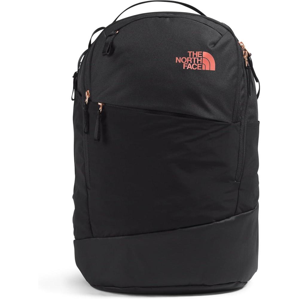 imageThe North Face Womens Isabella Transit Backpack Commuter Travel Bag with 16quot Laptop Sleeve WaterRepellent Finish WomenSpecific Fit TNF Black Light HeatherBurnt Coral MetallicNPF One SizeTnf Black Light HeatherBurnt Coral Metallicnpf