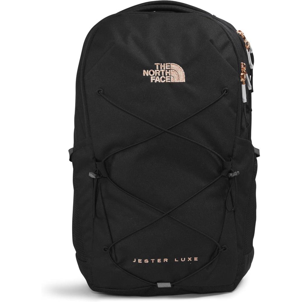 imageThe North Face Womens Jester Everyday Laptop Backpack  Commuter Travel Bag with Laptop Sleeve WaterRepellent Finish Spacious Compartment Steel Blue One SizeTnf BlackBurnt Coral Metallic