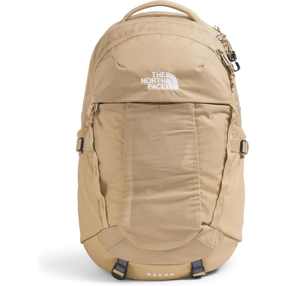 imageThe North Face Womens Recon Everyday Laptop Backpack  Commuter Travel Bag with 16quot Laptop Sleeve WaterRepellent Finish WomenSpecific Fit Blue Eclipse Light HeatherBlue Eclipse One SizeKhaki Stone