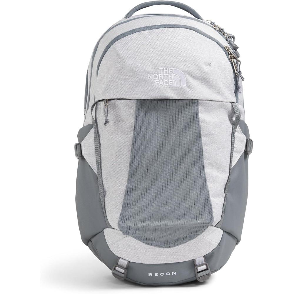 imageThe North Face Womens Recon Everyday Laptop Backpack  Commuter Travel Bag with 16quot Laptop Sleeve WaterRepellent Finish WomenSpecific Fit Blue Eclipse Light HeatherBlue Eclipse One SizeTnf White Metallic MlangeMid Greynpf