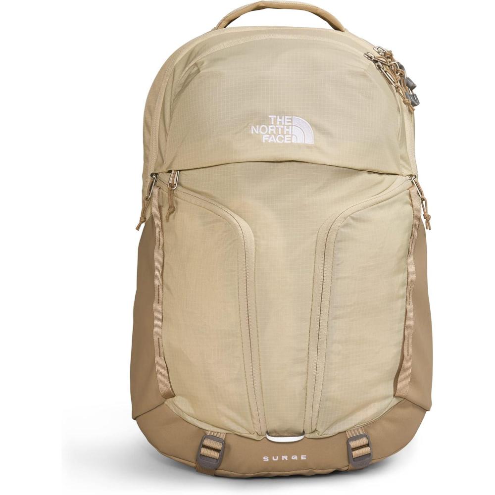 imageThe North Face Womens Surge Commuter Laptop Backpack  Everyday Travel Bag with 16quot Laptop Sleeve WaterRepellent Finish WomenSpecific Fit TNF BlackTNF BlackNPF One SizeGravelKhaki Stone