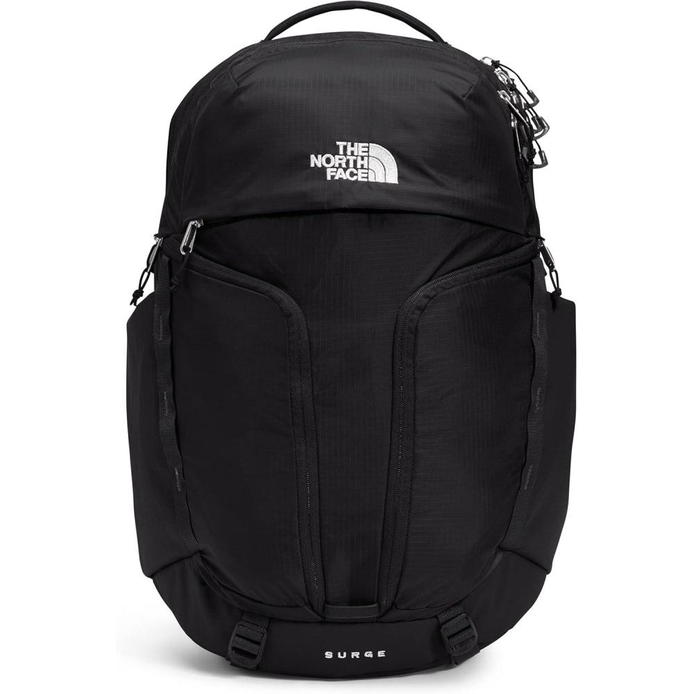 imageThe North Face Womens Surge Commuter Laptop Backpack  Everyday Travel Bag with 16quot Laptop Sleeve WaterRepellent Finish WomenSpecific Fit TNF BlackTNF BlackNPF One SizeTnf BlackTnf Black