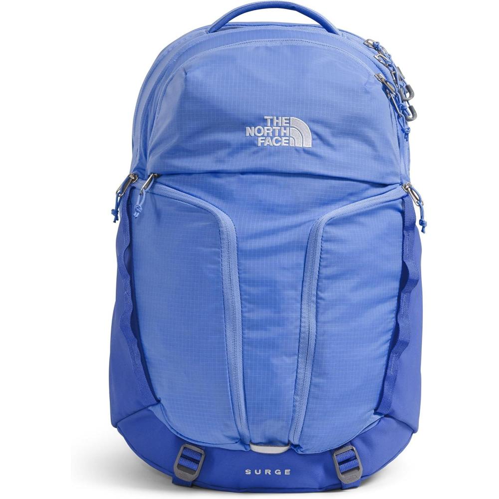 imageThe North Face Womens Surge Commuter Laptop Backpack  Everyday Travel Bag with 16quot Laptop Sleeve WaterRepellent Finish WomenSpecific Fit TNF BlackTNF BlackNPF One SizeVirtual BlueIndigo Plum