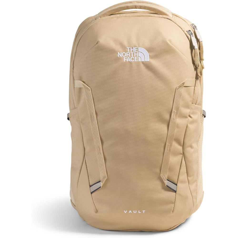 imageThe North Face Womens Vault Everyday Laptop Backpack Commuter Travel Bag with WaterRepellent Finish Spacious Main Compartment Slate MossWhite Dune One SizeKhaki Stone