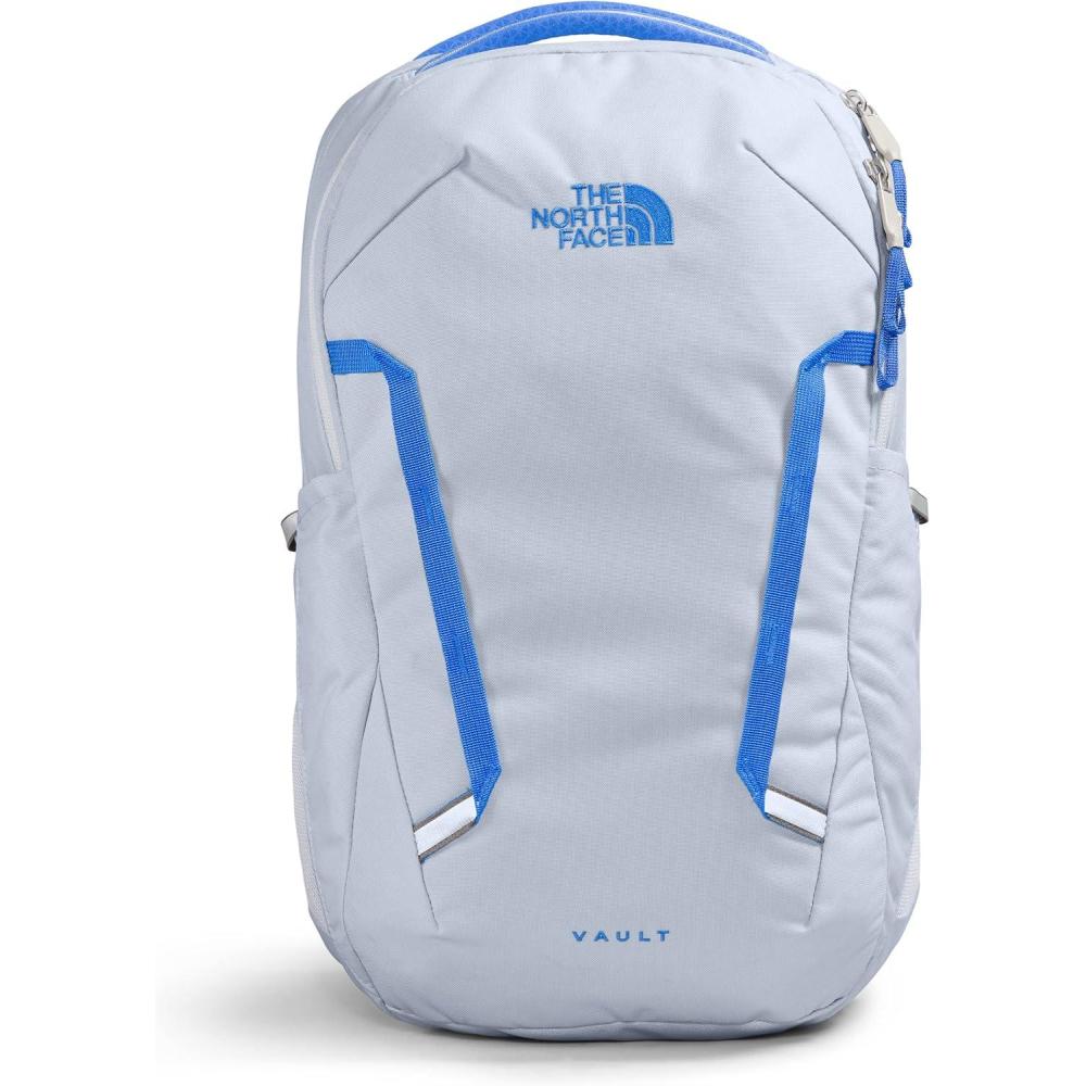 imageThe North Face Womens Vault Everyday Laptop Backpack Commuter Travel Bag with WaterRepellent Finish Spacious Main Compartment Slate MossWhite Dune One SizeDusty PeriwinkleOptic Blue