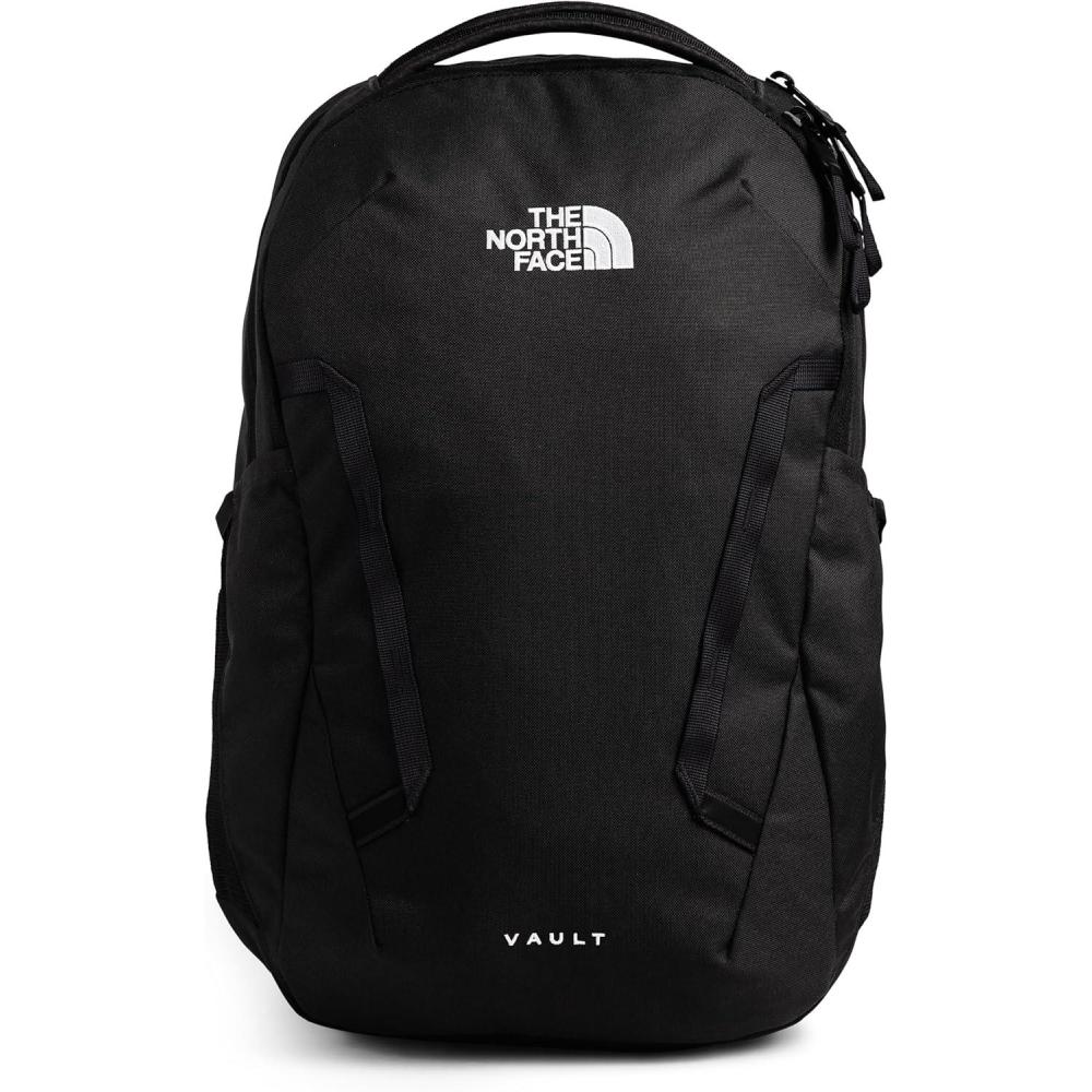 imageThe North Face Womens Vault Everyday Laptop Backpack Commuter Travel Bag with WaterRepellent Finish Spacious Main Compartment Slate MossWhite Dune One SizeTnf Blacknpf