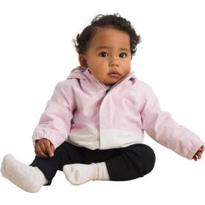 THE NORTH FACE Baby Warm Antora Rain Jacket | Windproof & Waterproof Rain Coat, Adjustable 3-piece Hood(Pale Blossom/White Dune)