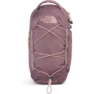 THE NORTH FACE Borealis SIing Bag | Crossbody Adjustable Strap, Water Repellent Finish, Multiple Compartments, Tablet Sleeve(Fawn Grey/Pink Moss)