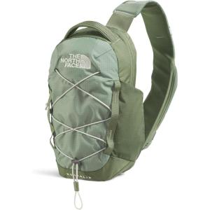 THE NORTH FACE Borealis SIing Bag | Crossbody Adjustable Strap, Water Repellent Finish, Multiple Compartments, Tablet Sleeve(Slate Moss/Bark Mist)
