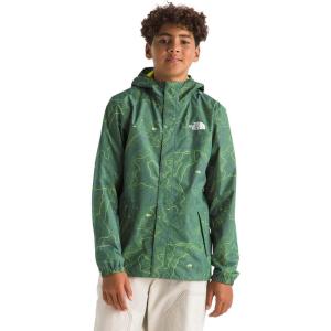 THE NORTH FACE Boys’ Antora Waterproof Rain Jacket(Duck Green Tnf Topo Print)