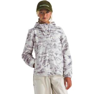 THE NORTH FACE Girls’ Antora Rain Jacket | Waterproof, Breathable, 3-piece Hood, Secure Zip Hand Pocket(Moonstone Grey Tnf Camo Small Print)